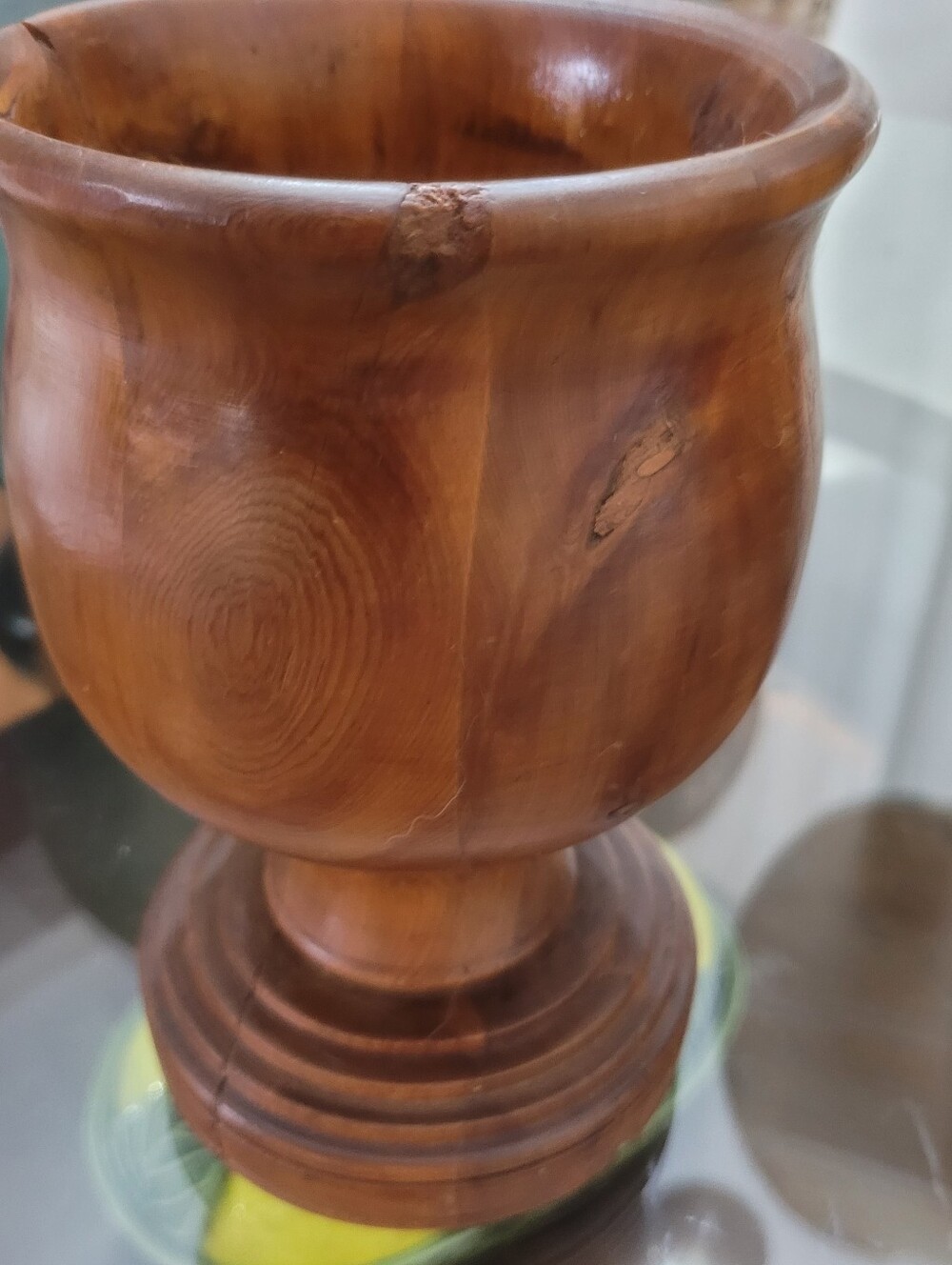 Vintage Wooden Chalice Handmade By Hershberger 1951